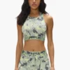Bralette en nylon imprimé camouflage