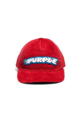 Chapeau en velours côtelé avec logo « Purple Flames »