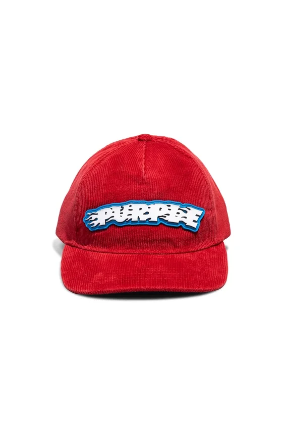 Chapeau en velours côtelé avec logo « Purple Flames »