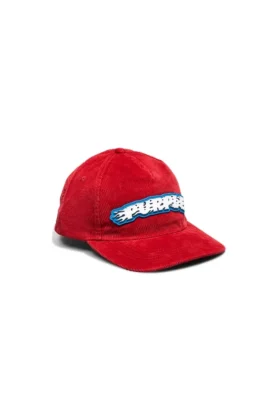 Chapeau en velours côtelé avec logo « Purple Flames »
