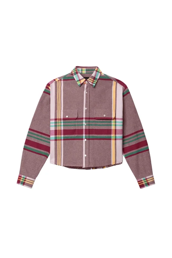 Chemise à carreaux délavée