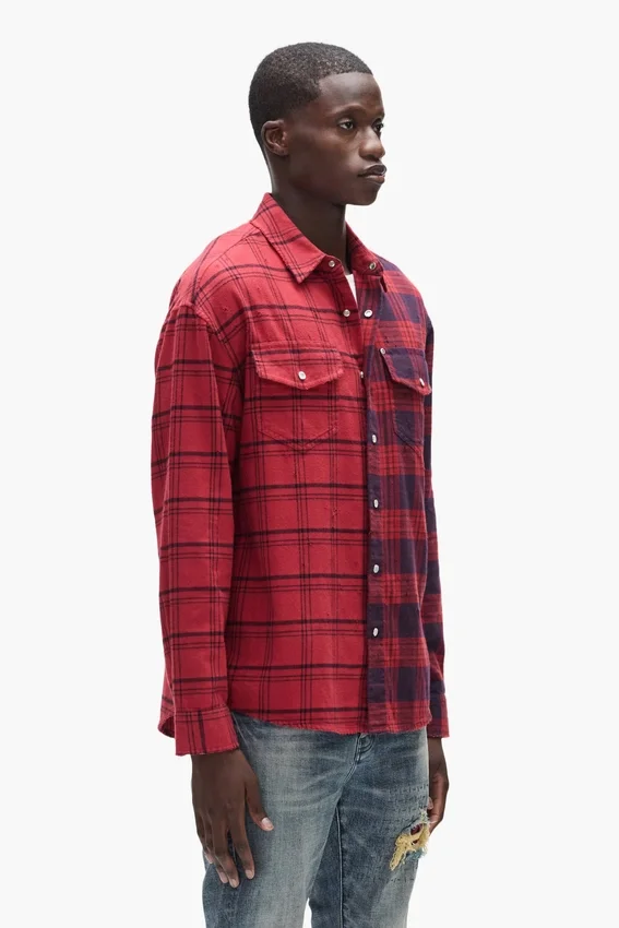 Chemise en flanelle « Half & Half »