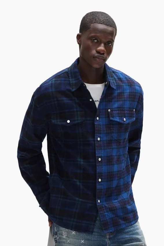 Chemise en flanelle « Half & Half »