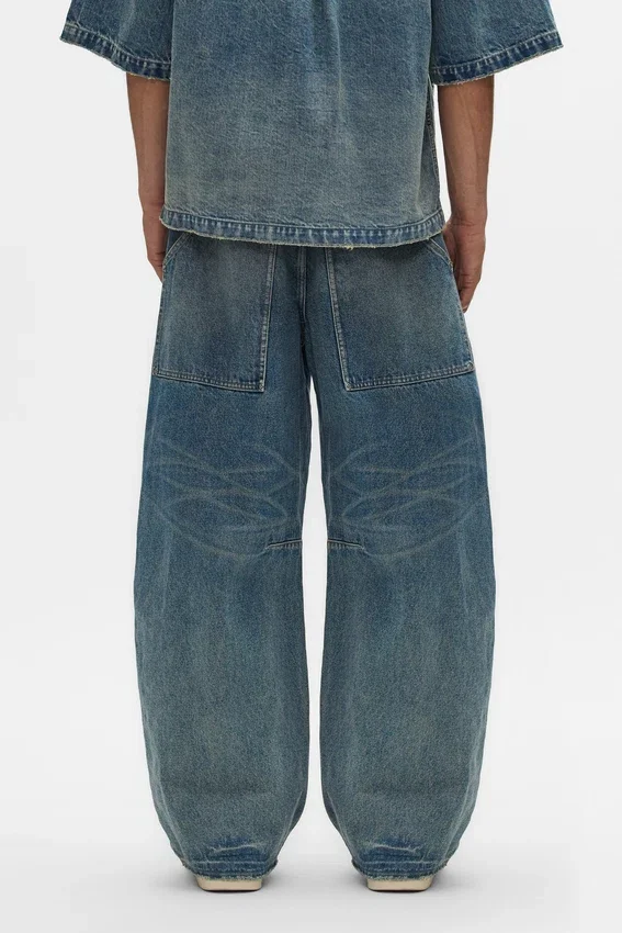 Jean « Barrel » de style travail