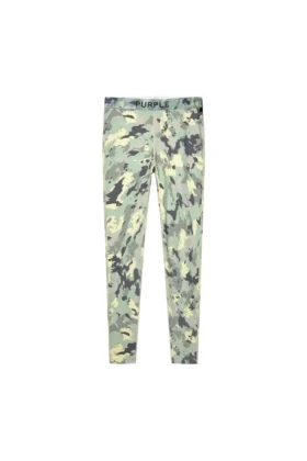 Legging en nylon à motif camouflage peint