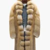Manteau en fourrure à col châle
