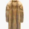 Manteau en fourrure à col châle