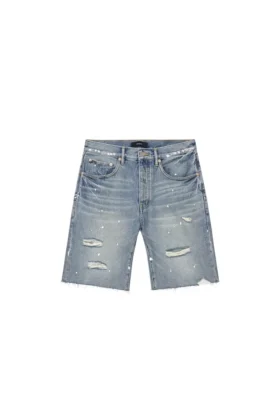 P059 Short déchiré effet peint