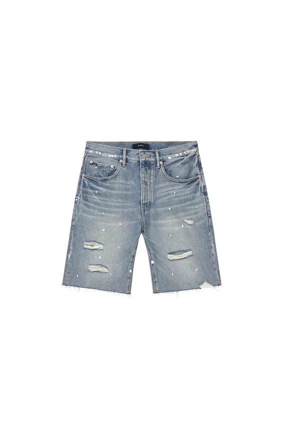 P059 Short déchiré effet peint
