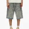P070 Shorts ornés de perles cousues à la main et de cristaux