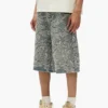 P070 Shorts ornés de perles cousues à la main et de cristaux