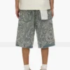 P070 Shorts ornés de perles cousues à la main et de cristaux