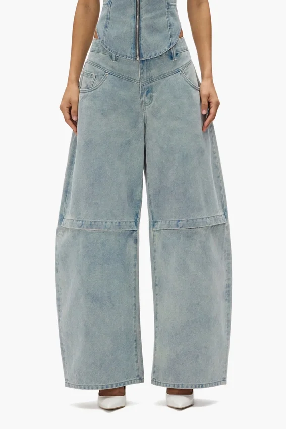 Pantalon baggy avec logo en relief