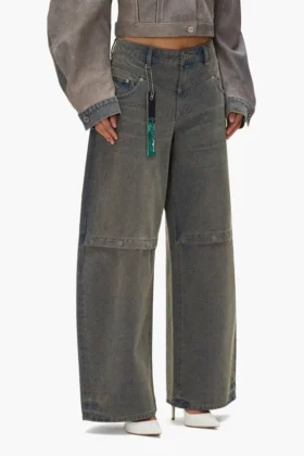 Pantalon baggy avec logo en relief