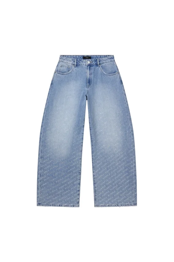 Pantalon baggy à logo bling