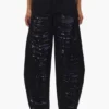 Pantalon à jambes larges à paillettes