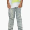 Pantalon pour enfant « Light Indigo Paint Repair »