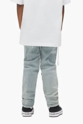 Pantalon pour enfant « Light Indigo Paint Repair »
