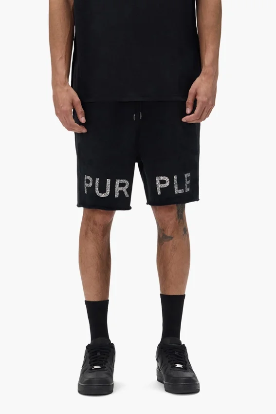 Shorts avec logo en cristaux
