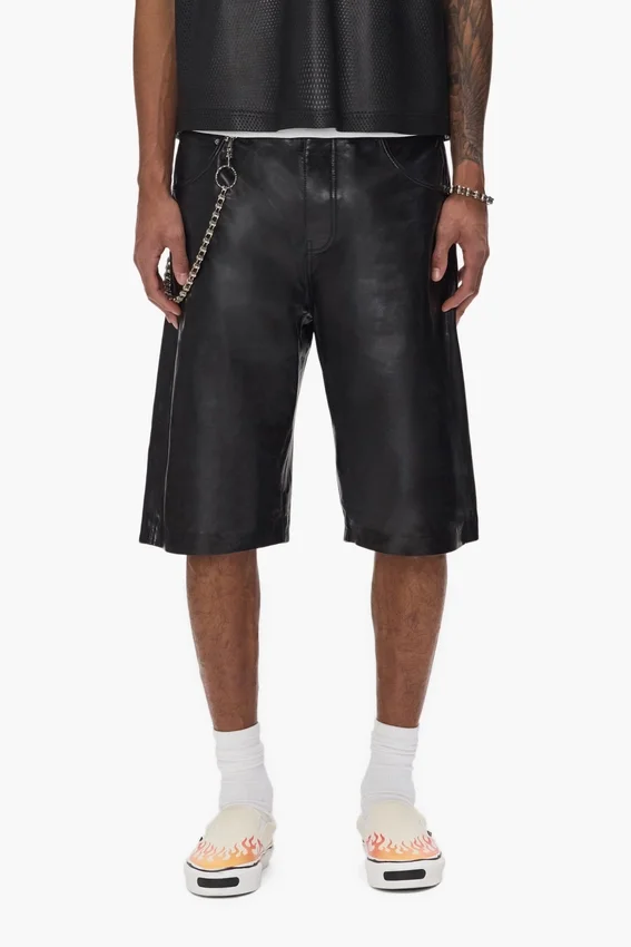 Shorts de sport en cuir