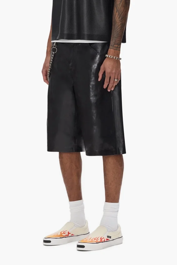 Shorts de sport en cuir