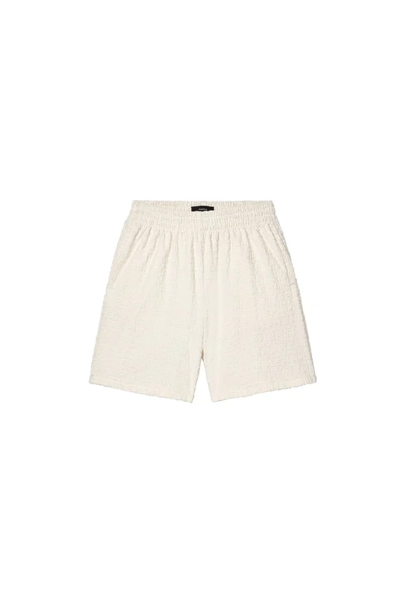 Shorts en tissu éponge jacquard