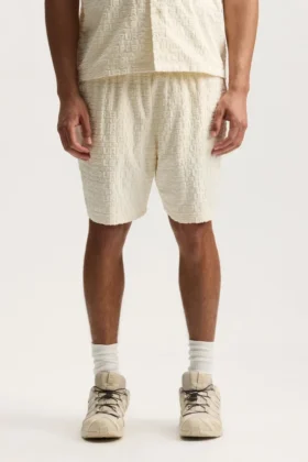 Shorts en tissu éponge jacquard