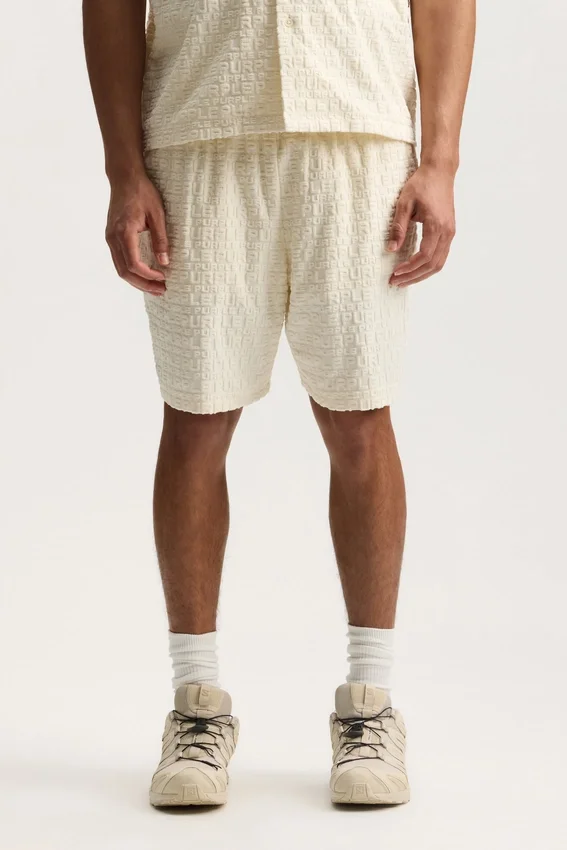 Shorts en tissu éponge jacquard
