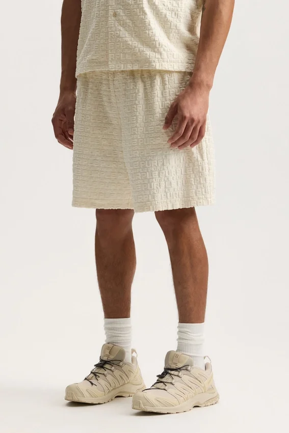 Shorts en tissu éponge jacquard