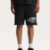Shorts à inscription en paillettes