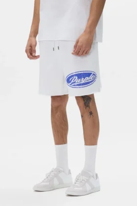 Shorts à inscription en paillettes