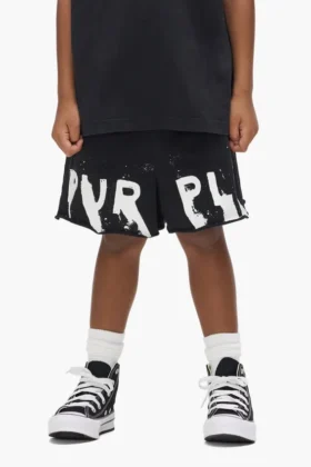 Shorts pour enfant avec logo peint