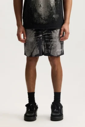 Shorts « Worn Crystals » sur tout le pourtour