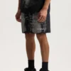Shorts « Worn Crystals » sur tout le pourtour