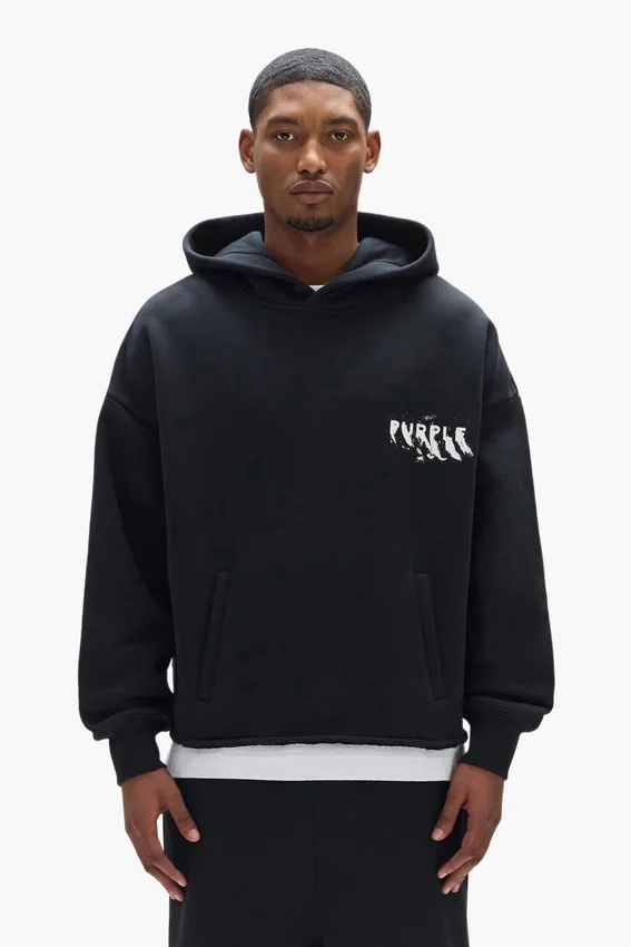 Sweat à capuche avec logo peint