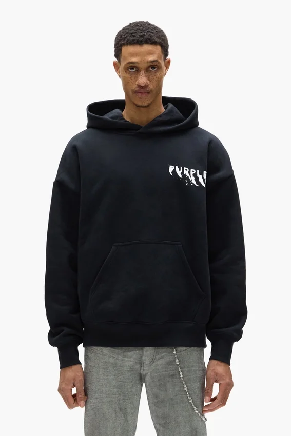 Sweat à capuche avec logo peint