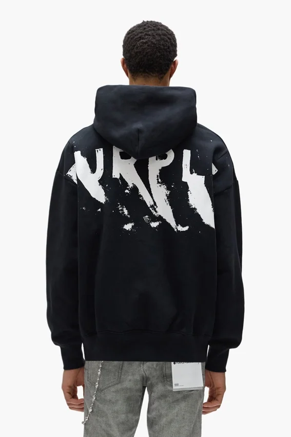 Sweat à capuche avec logo peint
