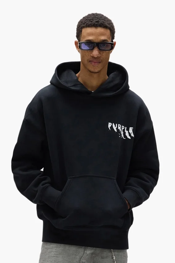 Sweat à capuche avec logo peint