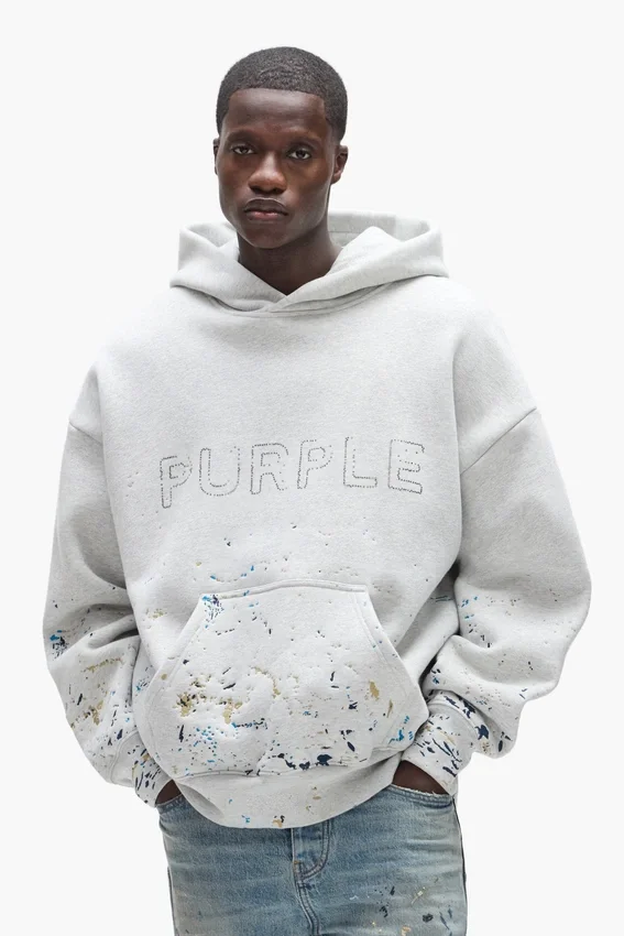 Sweat à capuche camouflage clouté