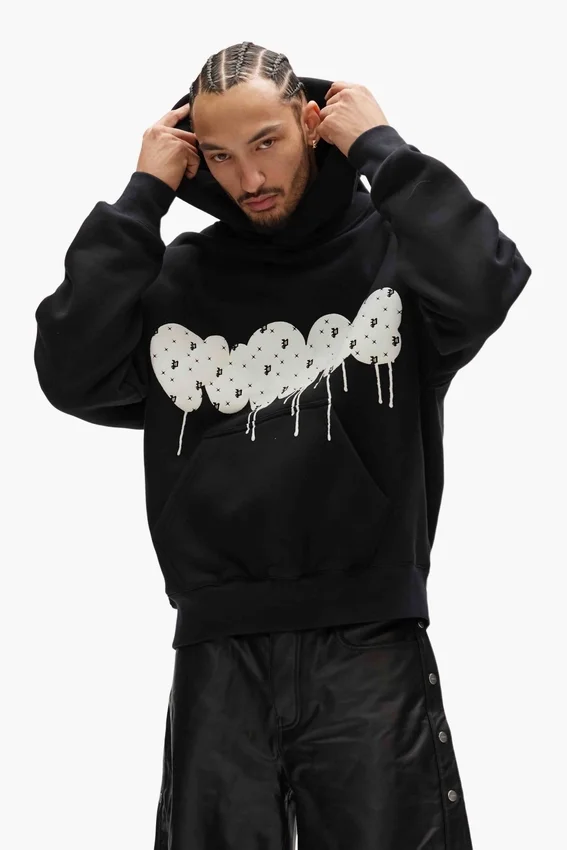Sweat à capuche matelassé Monogram