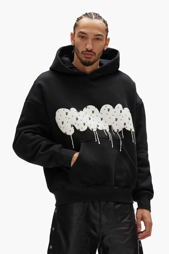 Sweat à capuche matelassé Monogram