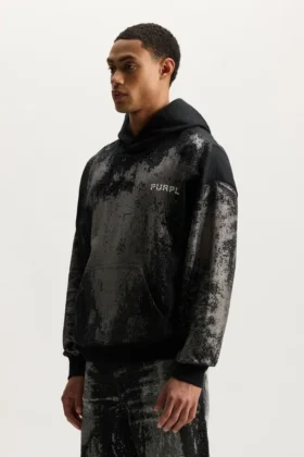 Sweat à capuche orné de cristaux