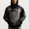 Sweat à capuche orné de cristaux