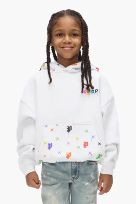 Sweat à capuche pour enfant avec monogramme peint