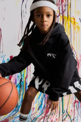 Sweat à capuche pour enfants avec logo peint