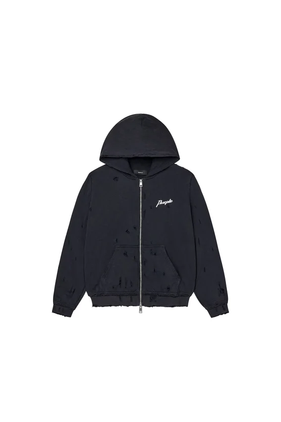Sweat à capuche zippé « Script »