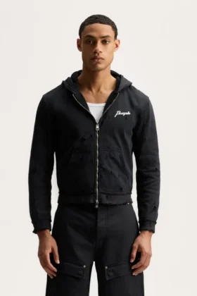 Sweat à capuche zippé « Script »