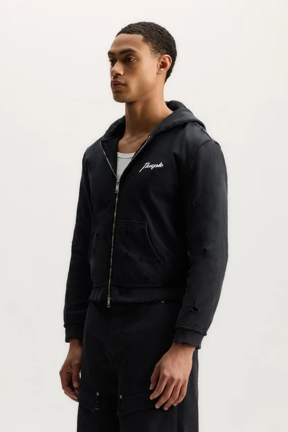 Sweat à capuche zippé « Script »