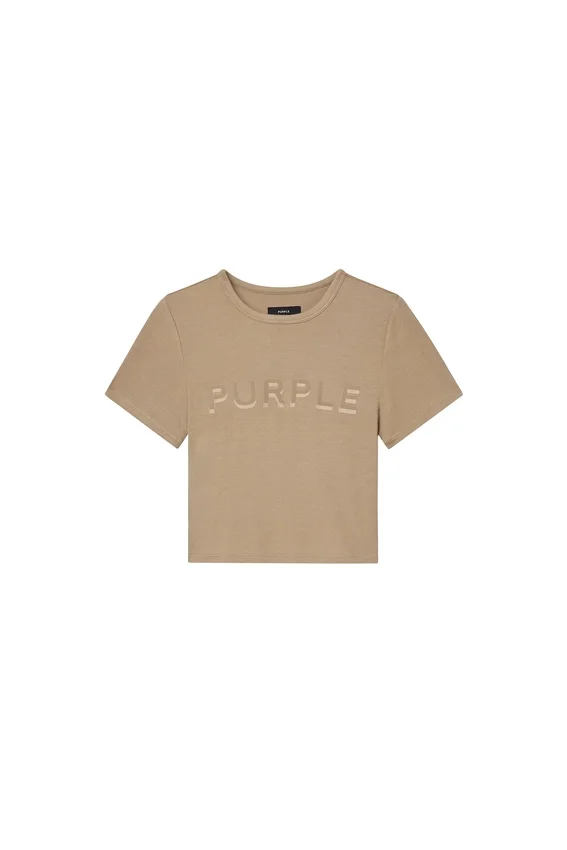 T-shirt bébé à bords-côtes avec applique du logo