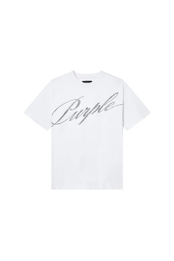 T-shirt « Crystal Slanted Script »
